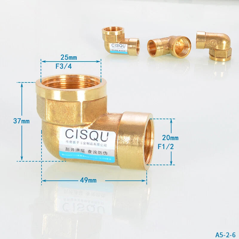 3/4" BSP Brass Pipe Fittings – Straight, Elbow, Tee, Union & Reducer Connectors