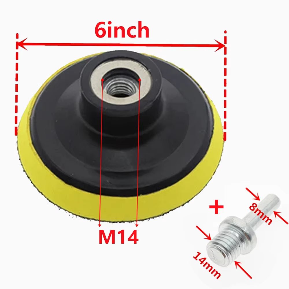 4/5/6/7 Inch Sanding Disc Backing Pad With 10/14mm Drill Rod Self - adhesive Sander Pad Electric Polishing Machine Accessories - HomeDIYer