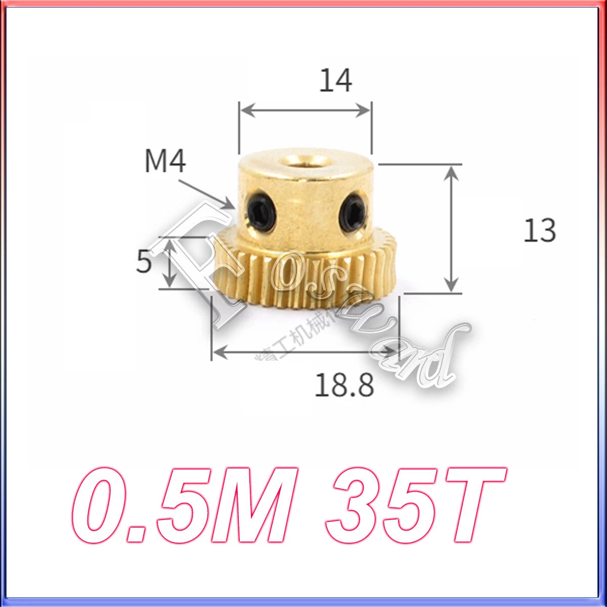 Worm Gear Set 0.5/0.8/1/1.5 Mod Rod Shaft Gear Wheel Reduce Transmission Part