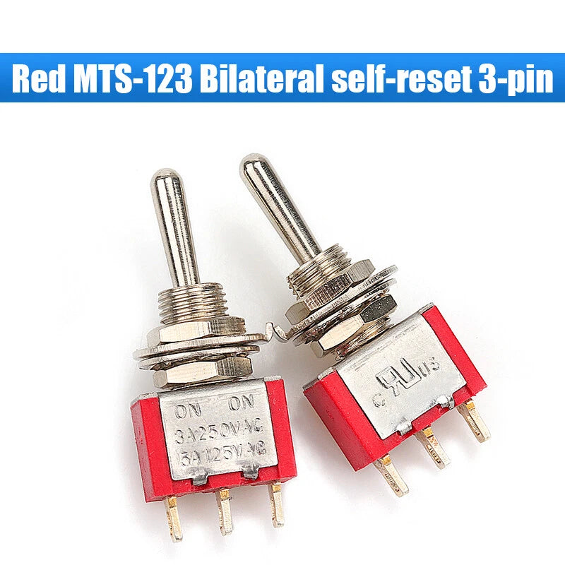 MTS PS Toggle Switch SPDT — 3/6/9/12 Pin, 2-Way/3-Way, Latching & Self-Reset