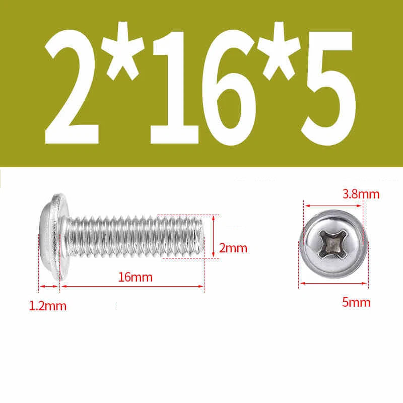 Phillips Flanged Pan Head Machine Screws – 304 / 316 Stainless Steel, Built‑in Washer (3–60mm Lengths)