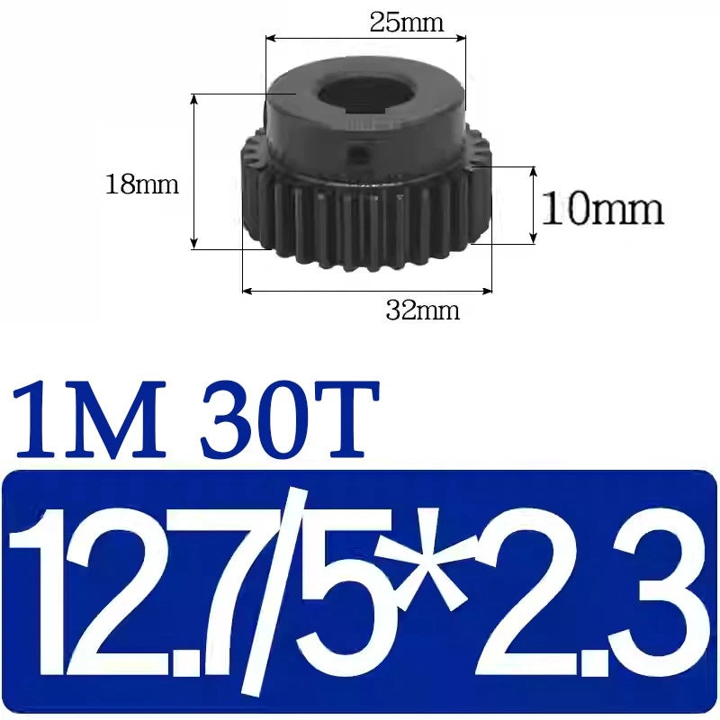 Spur Gears 1 Mod Transmission Gear With Step 45# Steel Pinion Motor Gear 30T~44T