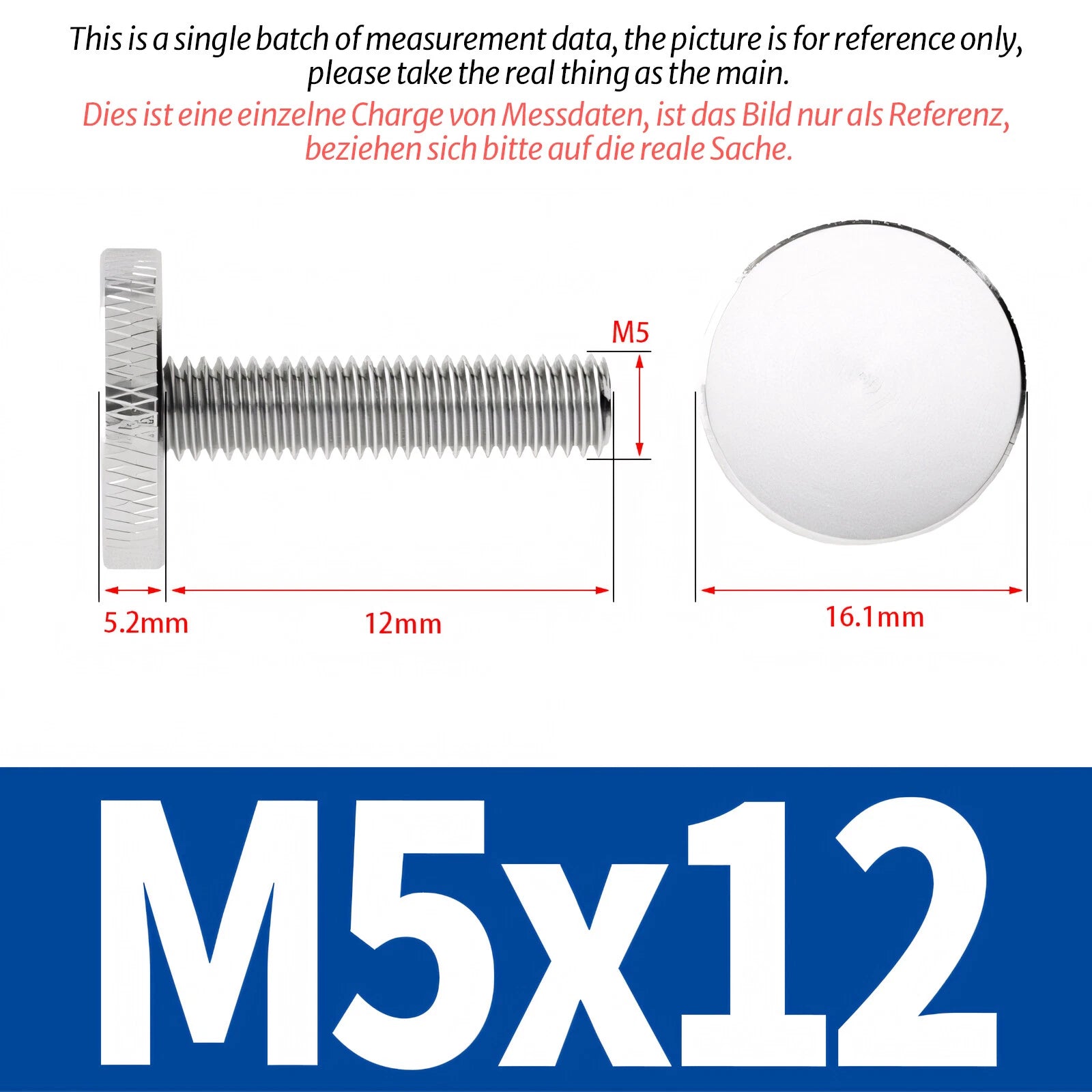 Knurled Thumb Screws Large Flat Head 304 A2 Stainless Steel M3 M4 M5 M6 M8 M10