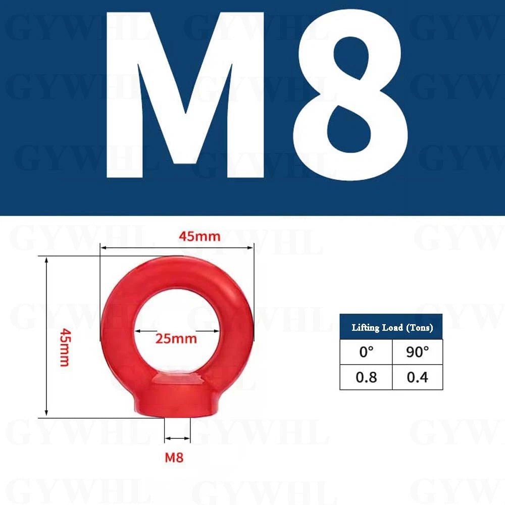 DIN 580 Lifting Eye Bolts & Nuts — G80 & 12.9 Manganese Steel, M6–M36 - HomeDIYer