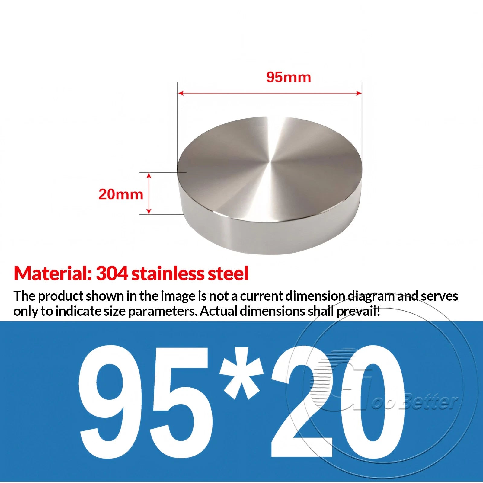 Ø 20-100mm Stainless Steel Blank Round Disc 304 Grade Metal Sheet Thick 20/30mm