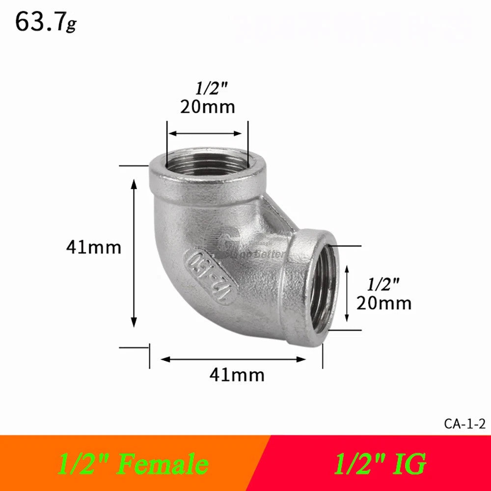 A2 Stainless Steel BSP Reducer Elbow Pipe Fittings | 1/8" to 4" Male Female