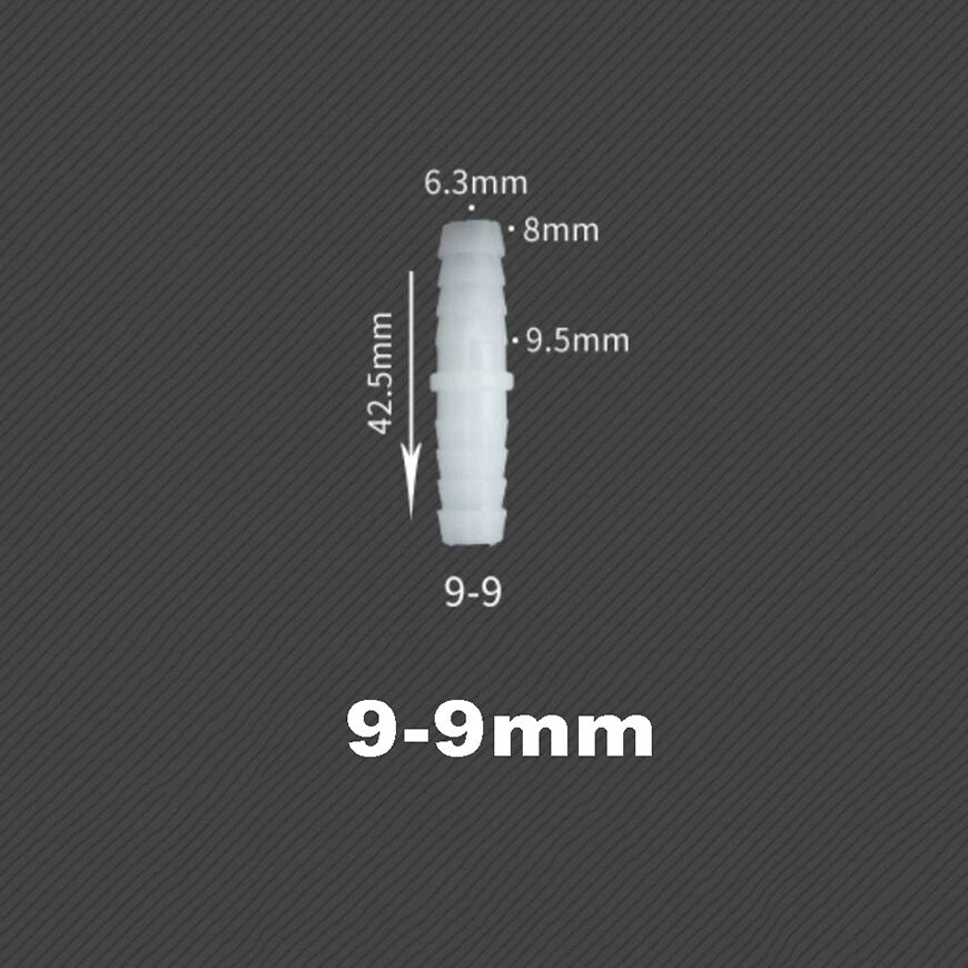 Plastic Barbed Straight Connector Pipe Hose Joiner Fittings Air Water 2.4-3.2mm