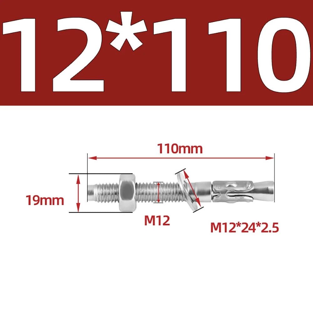 316 Stainless Steel Through Bolts – Wall Expansion Anchor Bolts M6–M16 - HomeDIYer