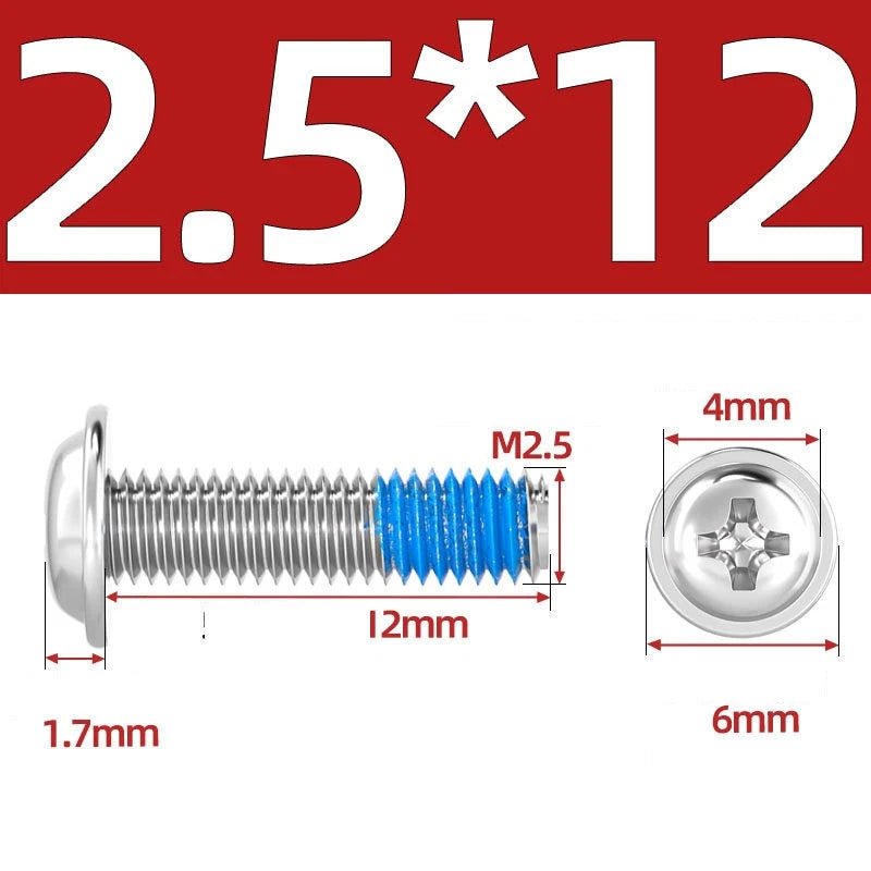 A2 Stainless Steel Phillips Flanged Button Head Machine Screws — M2 to M6, Built - In Washer Face - HomeDIYer