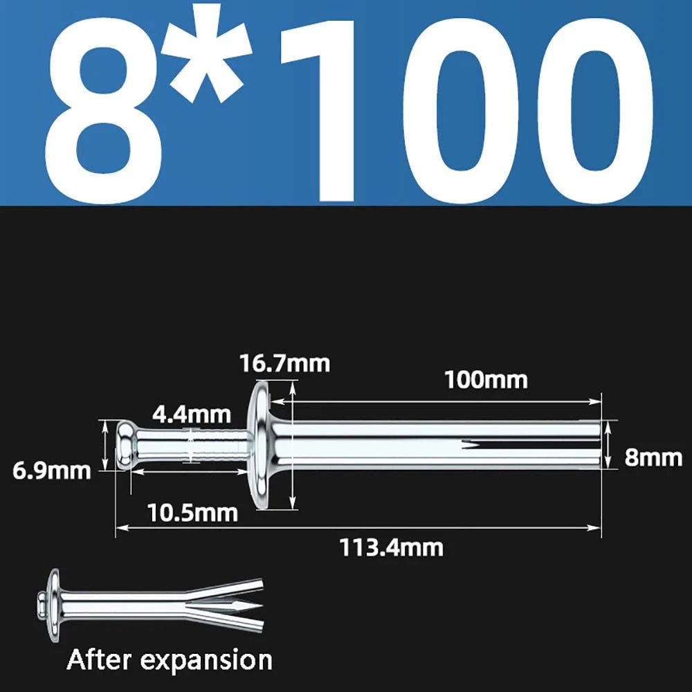 M6 M8 Galvanized Expansion Bolts — Metal Impact Anchors for Concrete & Masonry