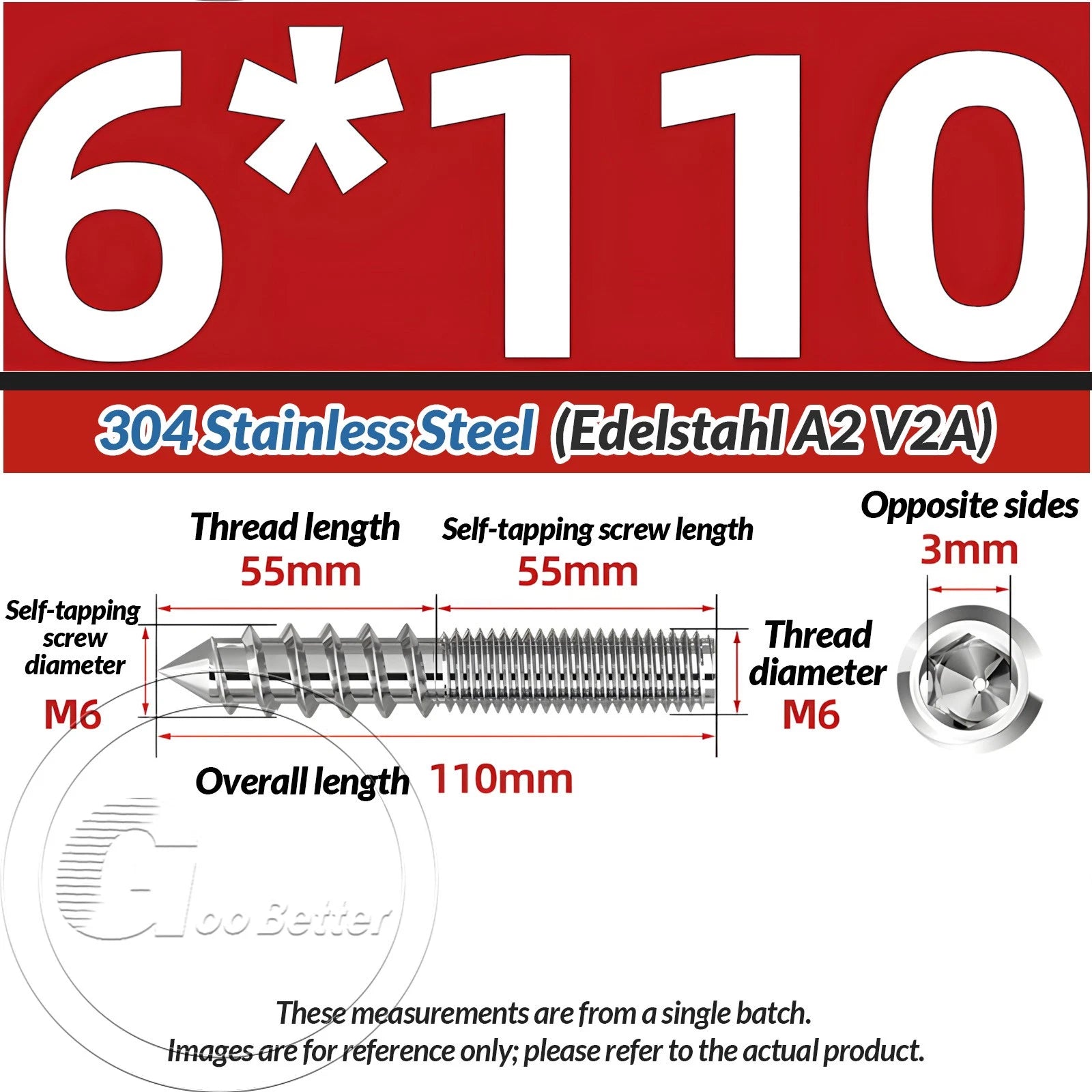 STAINLESS STEEL Wood To Metal Dowels Hanger Bolts Dual Thread Screws Furniture