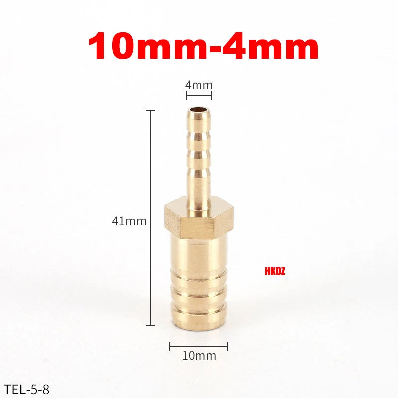 Brass Barbed Hosetail Straight Connector — Air Water Fuel Gas Hose Joiner