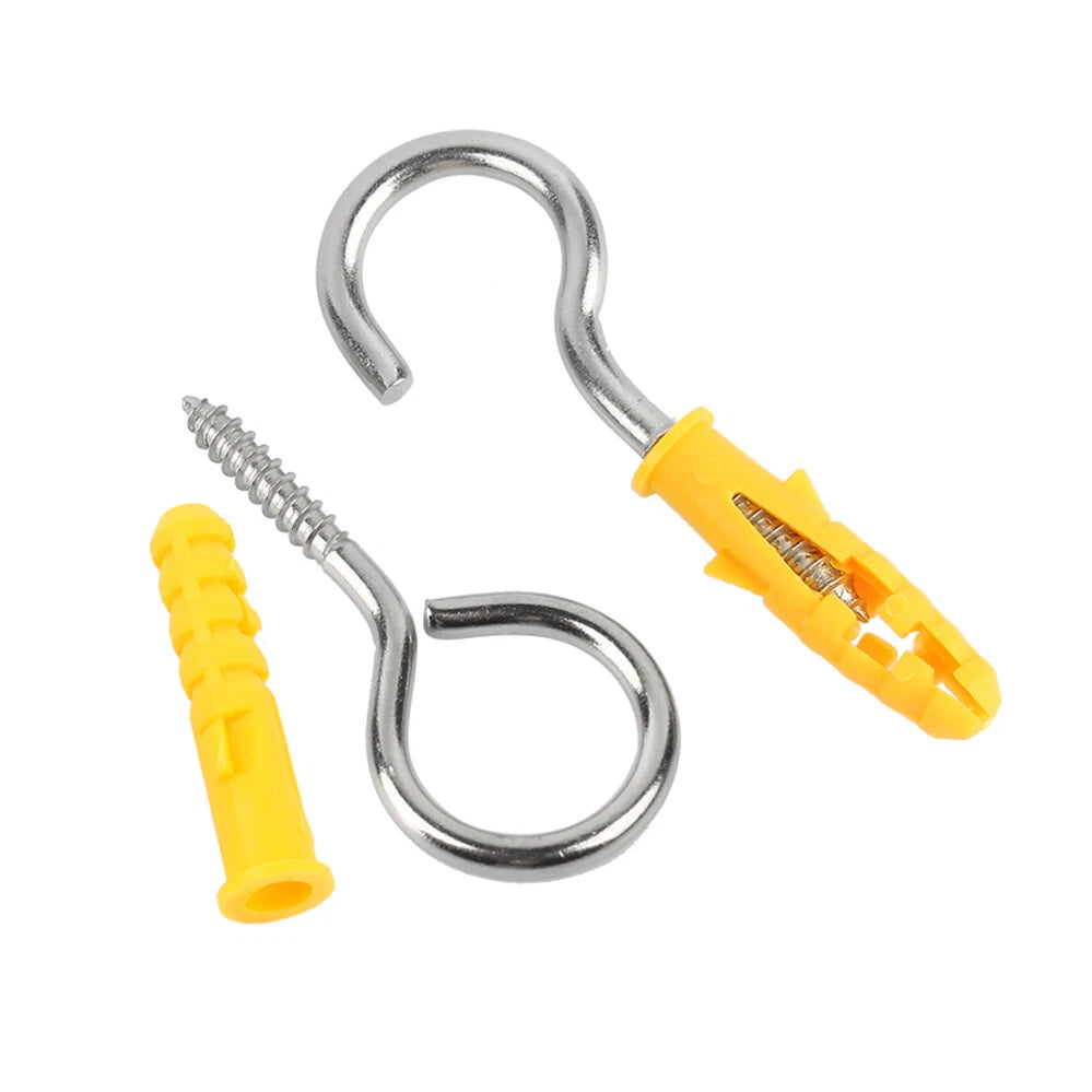 Stainless Steel A2 Screw Eye Hooks & Hook Screws — Self-Tapping, M3–M8