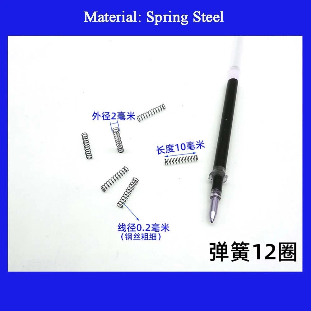 Spring Steel Small Compression Spring 0.2/0.3/0.4mm Wire Diameter 3-50mm Length
