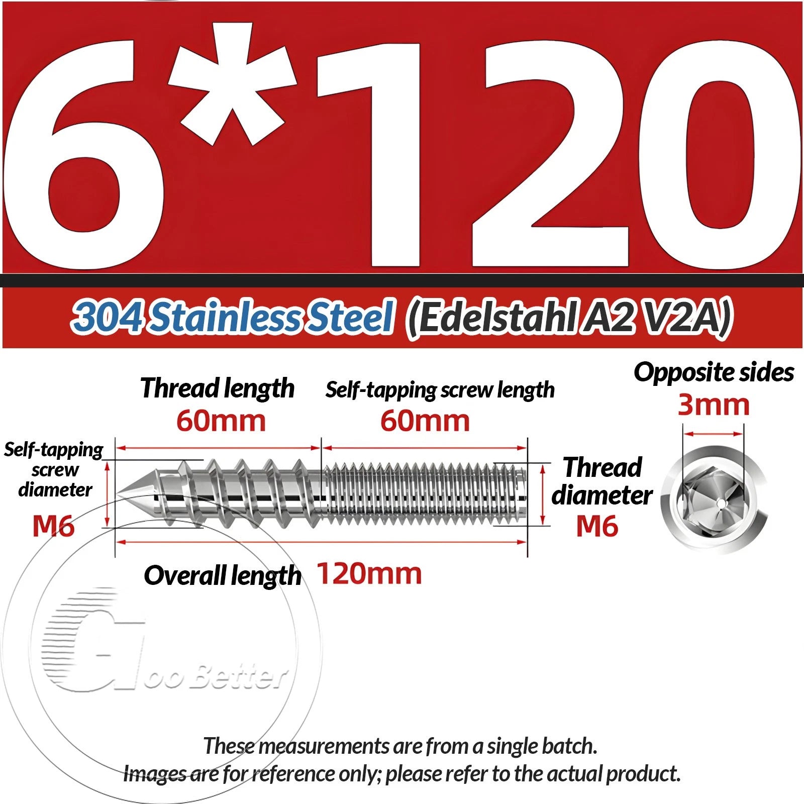 STAINLESS STEEL Wood To Metal Dowels Hanger Bolts Dual Thread Screws Furniture