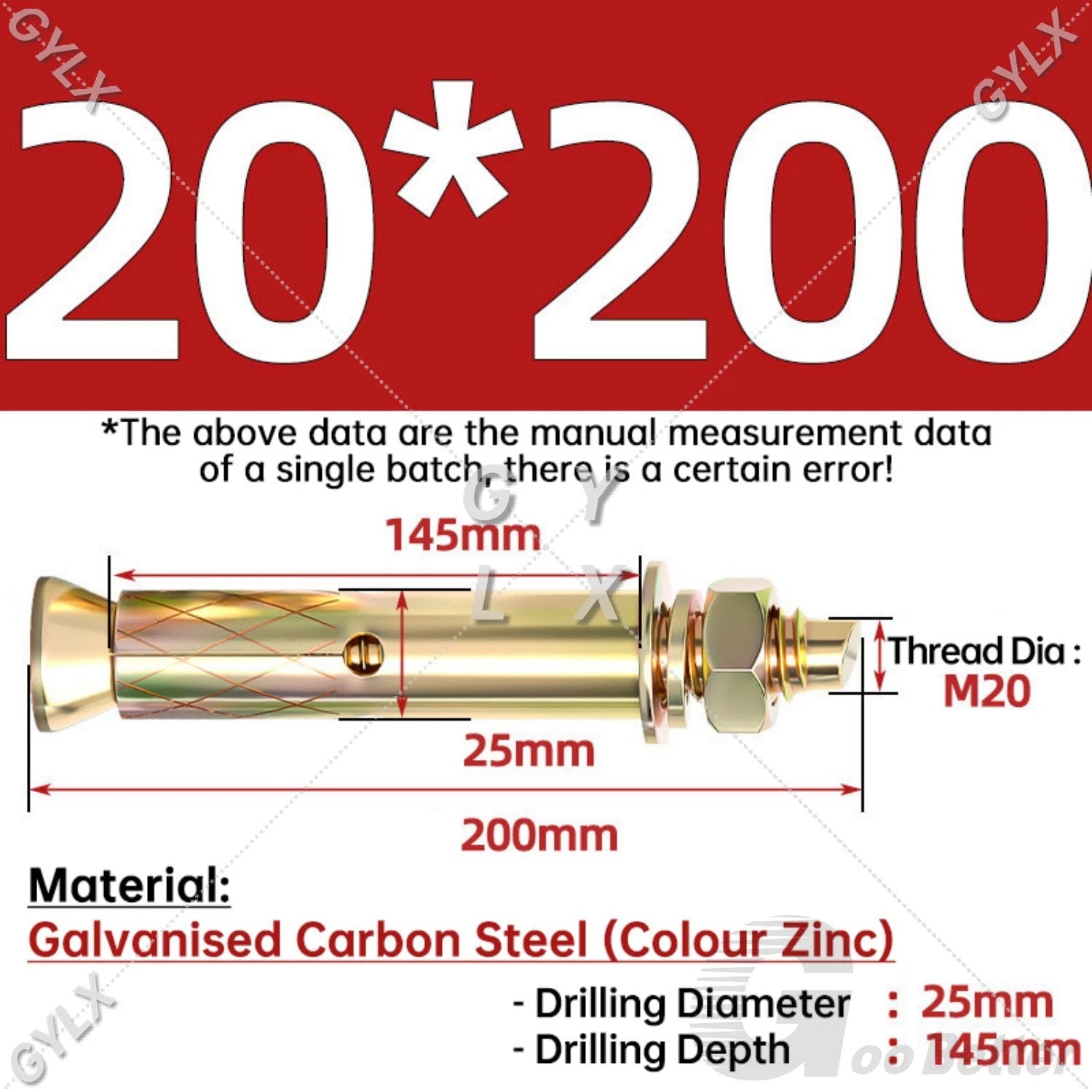 Concrete Expansion Bolts Wall Anchor Screws — M6 to M20 | Stainless Steel & Zinc Plated