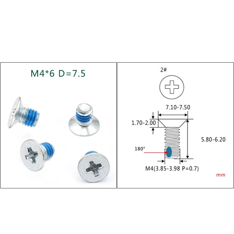 M4 M5 M6 Phillips Countersunk Screws – Zinc Plated Carbon Steel, 6–24mm Lengths (Bulk Pack)