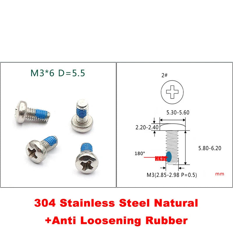 M3 Phillips Umbrella Round Head Machine Screws – Carbon Steel / 304 Stainless, 4–10mm, Multi Finishes