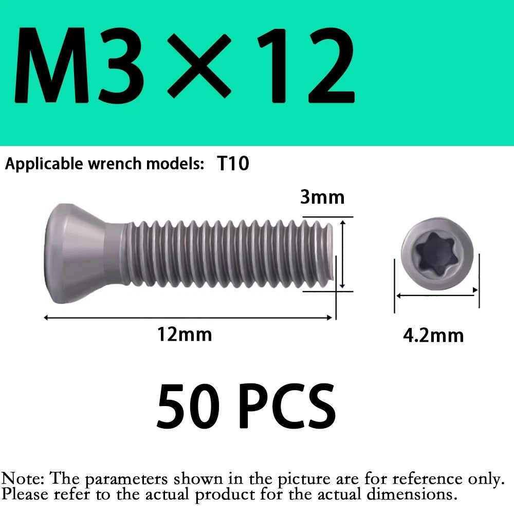 M3 M4 M5 Grade 12.9 Torx Countersunk Machine Screws – SCM435 Alloy Steel, Fully Threaded (4–16mm)