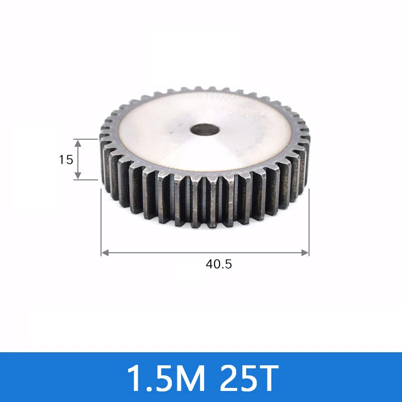 Spur Gears Pinion Gear 1.5/2.5/3/4/5 Mod Transmission Gears 45# Steel Flat Gears