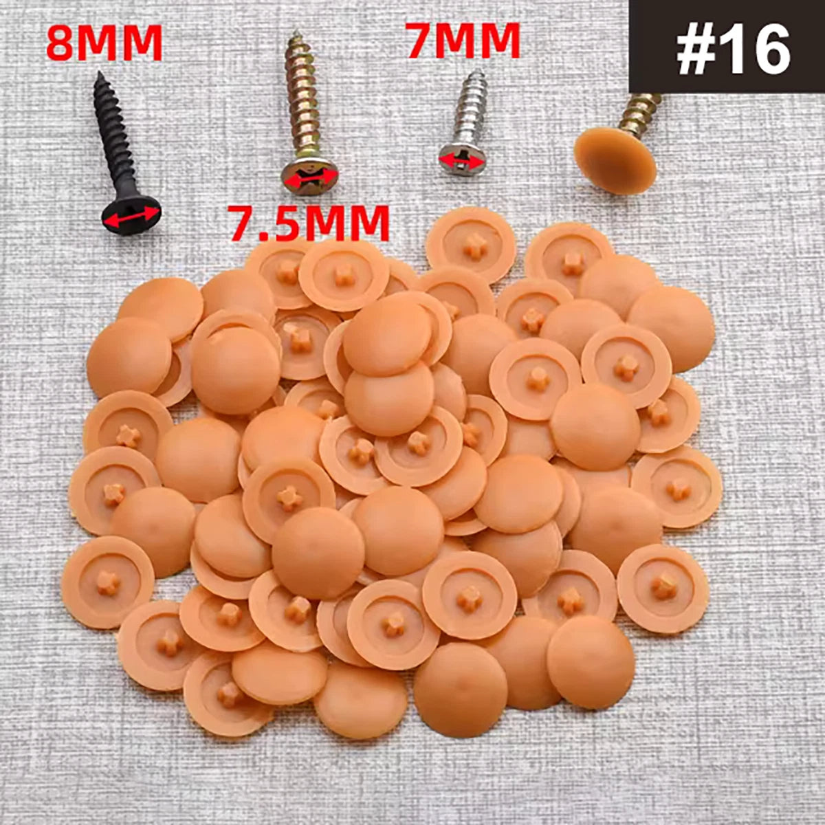 Plastic Screw Cover Caps – Snap‑On for 7‑8mm Phillips Flat Head Screws (19 Colors, Decorative)