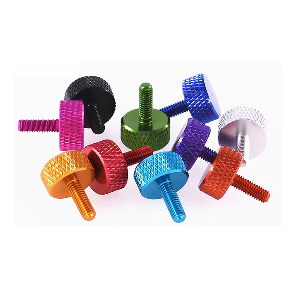 M3.5 Aluminum Alloy Knurled Thumb Screws – Hand Grip Knob Bolts for PC Computer Case (4.5‑25mm) - HomeDIYer