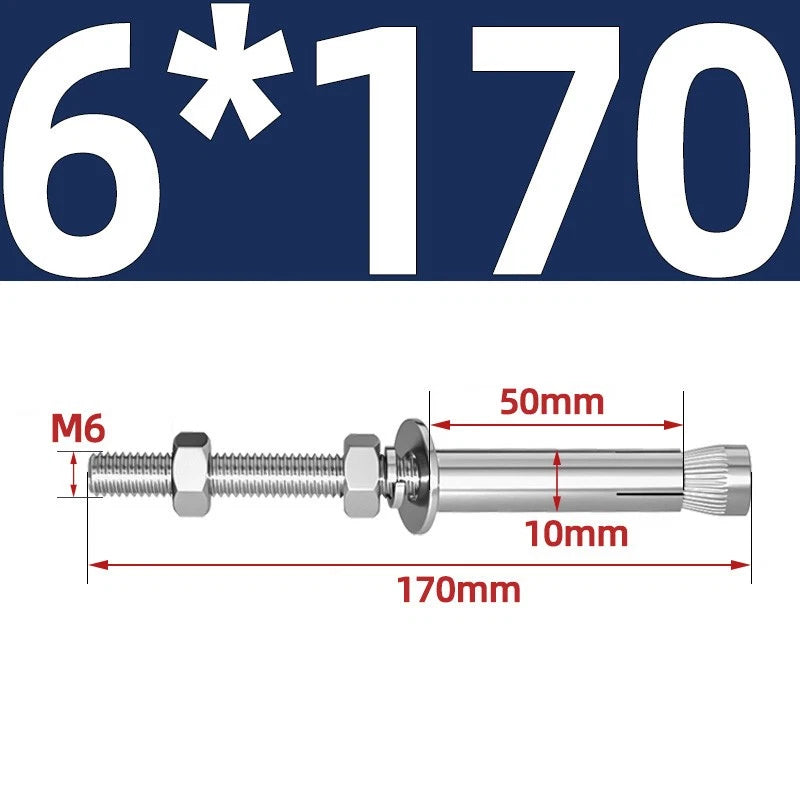 M6-M20 Stainless Steel Concrete Expansion Anchor Bolts – Extra Long