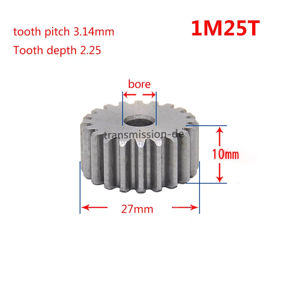 1 Mod 45# Steel Spur Gears Pinion Gear Thickness 10mm 12-160 Teeth For 3D CNC