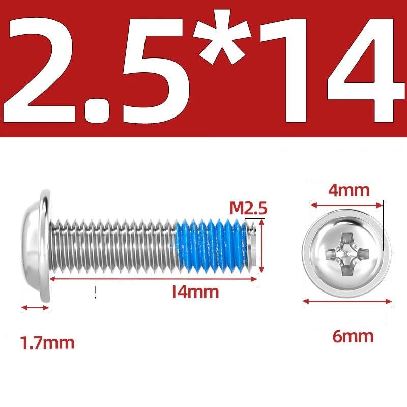 A2 Stainless Steel Phillips Flanged Button Head Machine Screws — M2 to M6, Built - In Washer Face - HomeDIYer