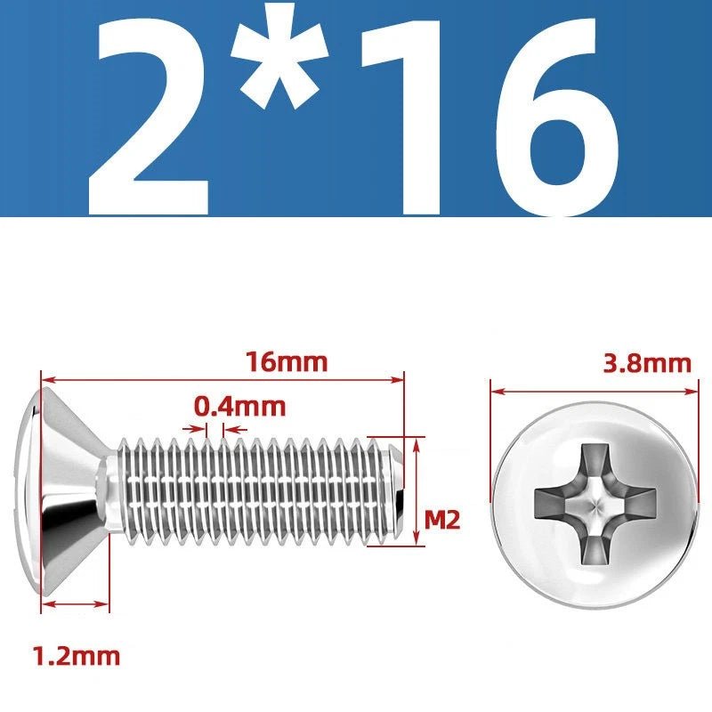 Phillips Oval Head Machine Screws Stainless Steel — M1.6 to M10, All Sizes - HomeDIYer