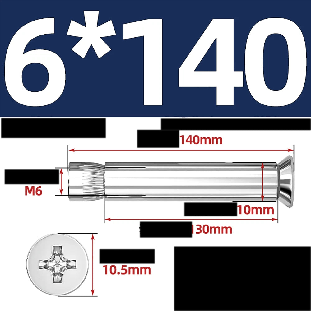 Sleeve Anchor Countersunk Phillips Expansion Bolts M6–M12 | 304/201 SS & Zinc