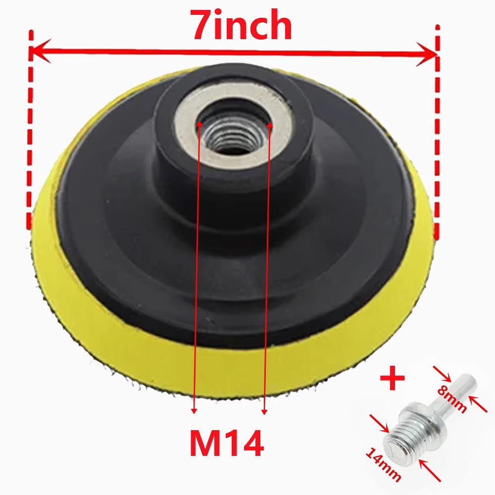4/5/6/7 Inch Sanding Disc Backing Pad With 10/14mm Drill Rod Self - adhesive Sander Pad Electric Polishing Machine Accessories - HomeDIYer