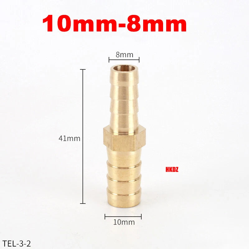 Brass Barbed Hosetail Straight Connector — Air Water Fuel Gas Hose Joiner