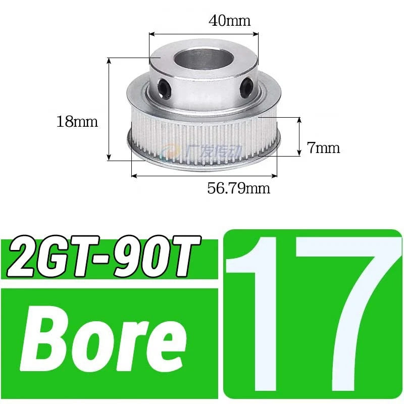 GT2 Timing Belt Pulley 16-100 Teeth 6-10mm Teeth Width Bore 3mm-25mm For 3D
