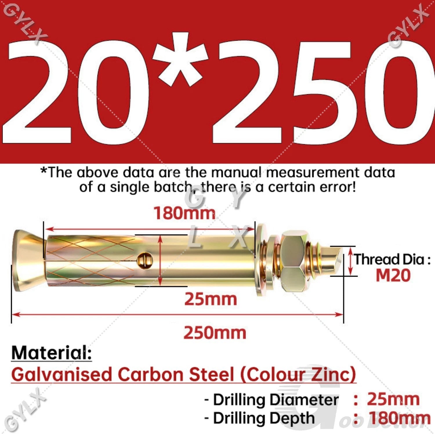 Concrete Expansion Bolts Wall Anchor Screws — M6 to M20 | Stainless Steel & Zinc Plated