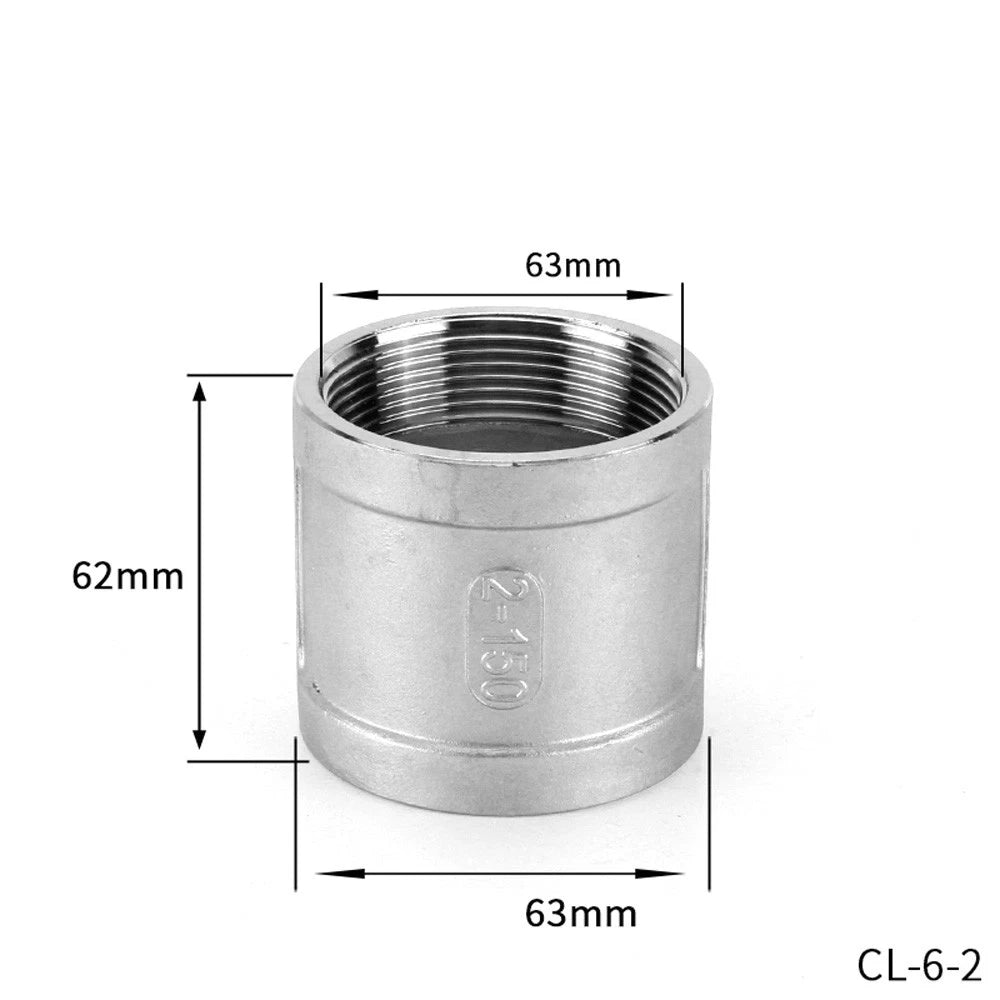 BSP Female Threaded Pipe Reducer Coupling — Stainless Steel A2, 1/2" to 4"