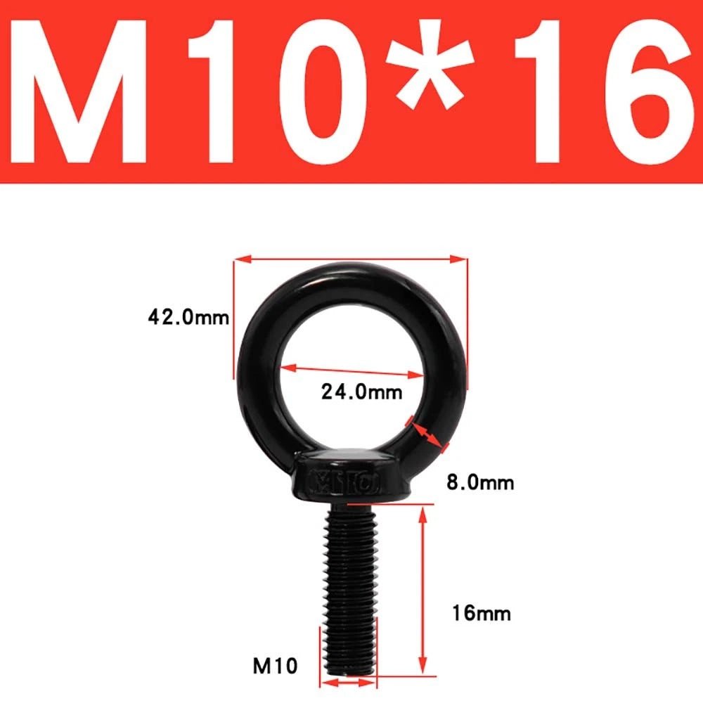 A2 304 Stainless Steel Lifting Eye Bolt — Metric M3 to M20, Rigging & Lifting Screw Eye - HomeDIYer