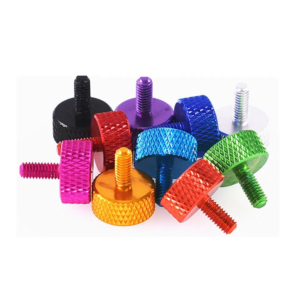 M3.5 Aluminum Alloy Knurled Thumb Screws – Hand Grip Knob Bolts for PC Computer Case (4.5‑25mm) - HomeDIYer