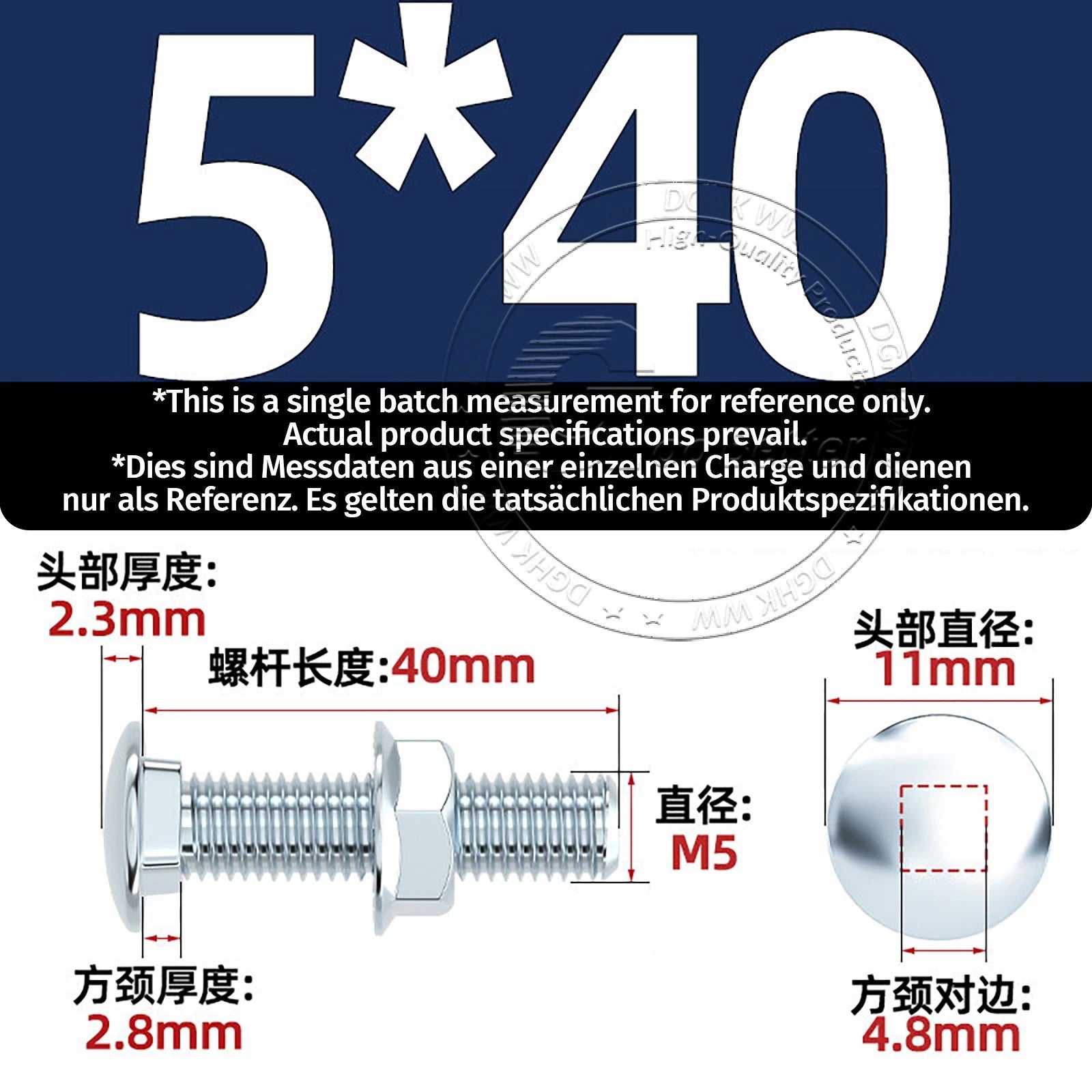 M4–M12 Cup Square Carriage Bolts with Hex Full Nuts | Zinc Plated | Sets of 2–50