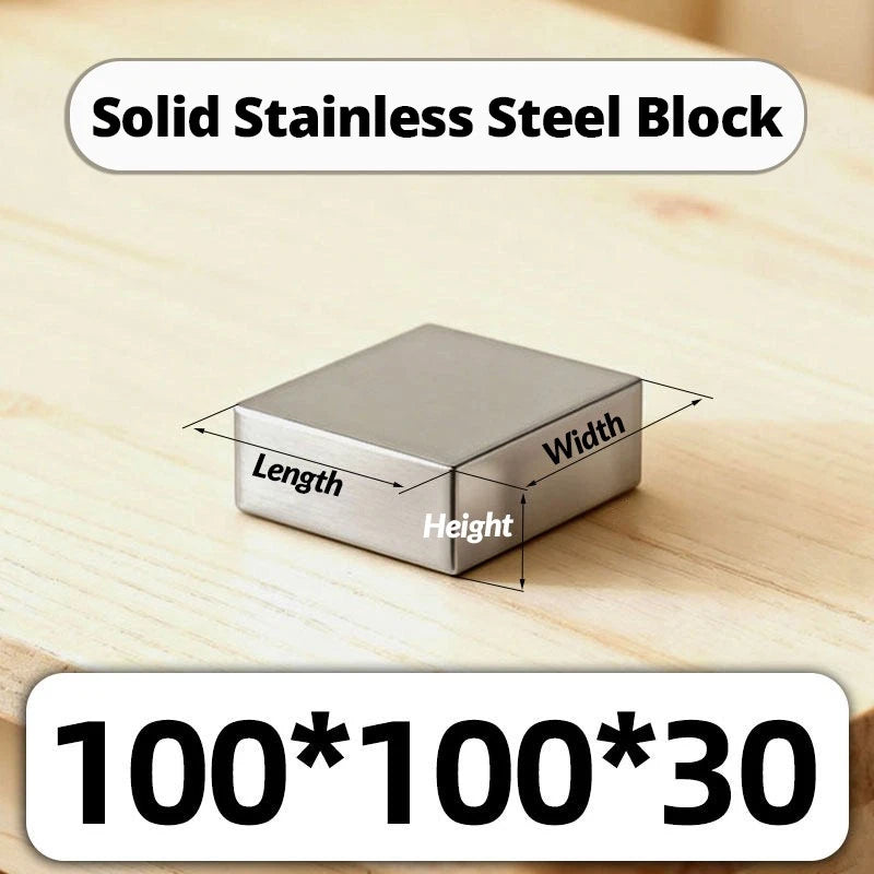 Solid 304 Stainless Steel Block Plate 20mm 25mm 30mm 35mm - 120mm Grade 304 GS