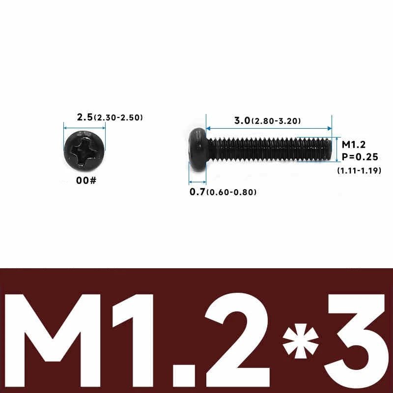 Phillips Pan Head Machine Screws – Carbon Steel M1 to M4, Multiple Lengths & Finishes - HomeDIYer
