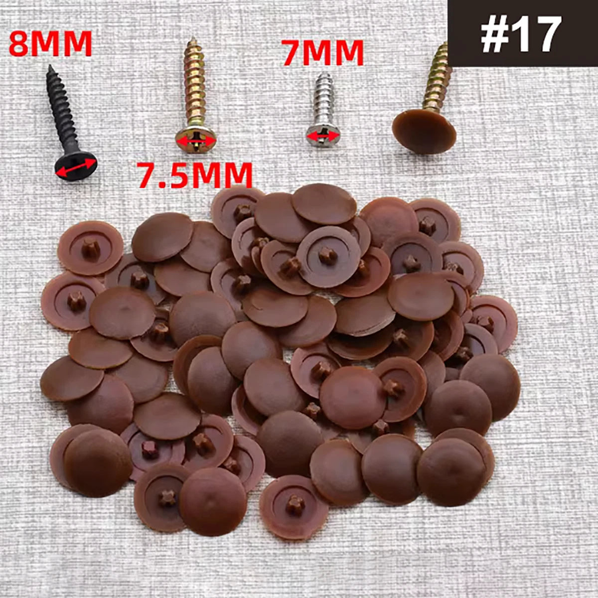Plastic Screw Cover Caps – Snap‑On for 7‑8mm Phillips Flat Head Screws (19 Colors, Decorative)