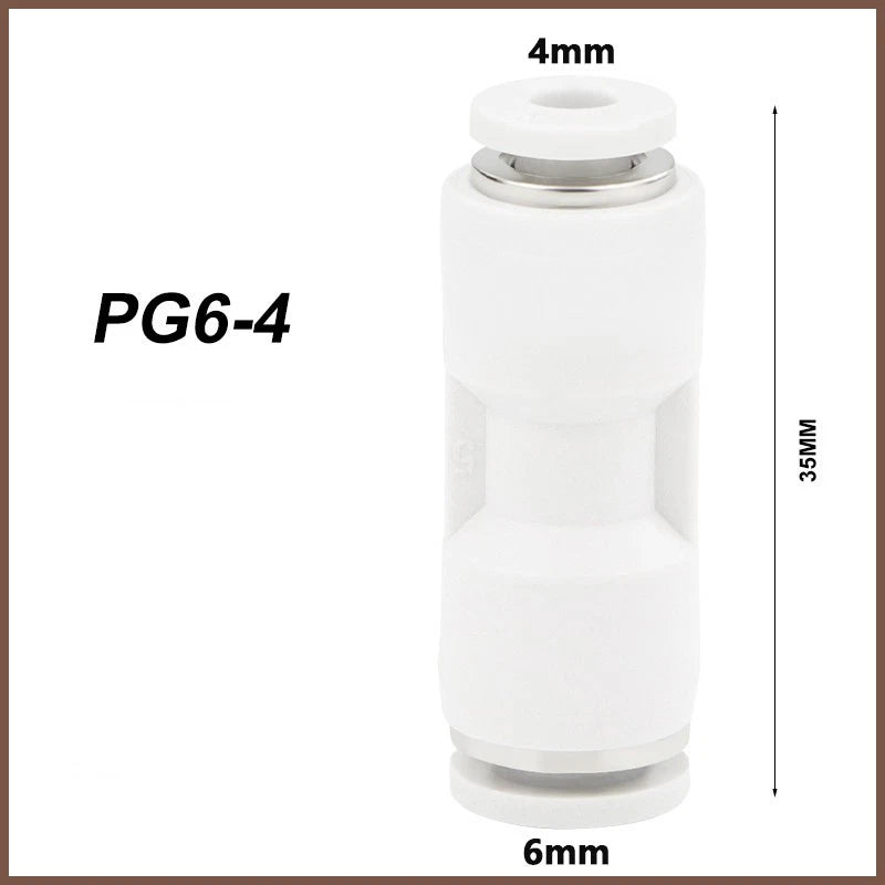 Pneumatic Push Fit Connectors Air Hose Speed Push In Fittings PU PE PY PG PEG