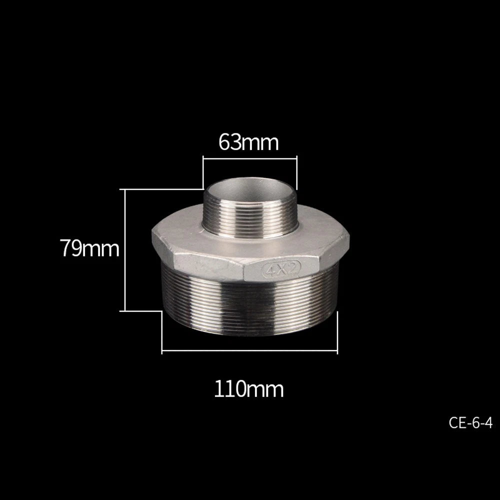 Stainless Steel Threaded Pipe Reducer Nipple — BSP Male to Male Fitting