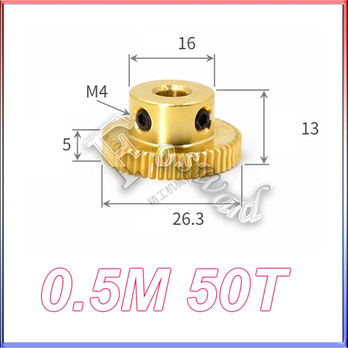 Worm Gear Set 0.5/0.8/1/1.5 Mod Rod Shaft Gear Wheel Reduce Transmission Part