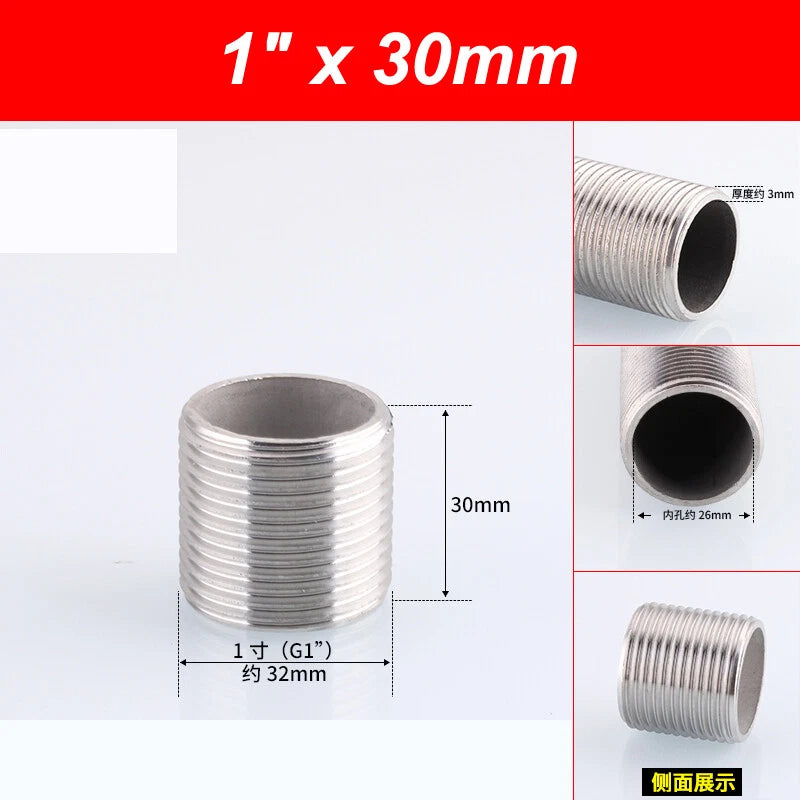 A2 Stainless Steel Male Threaded Rod Connector Stud — Pipe Fitting Bar