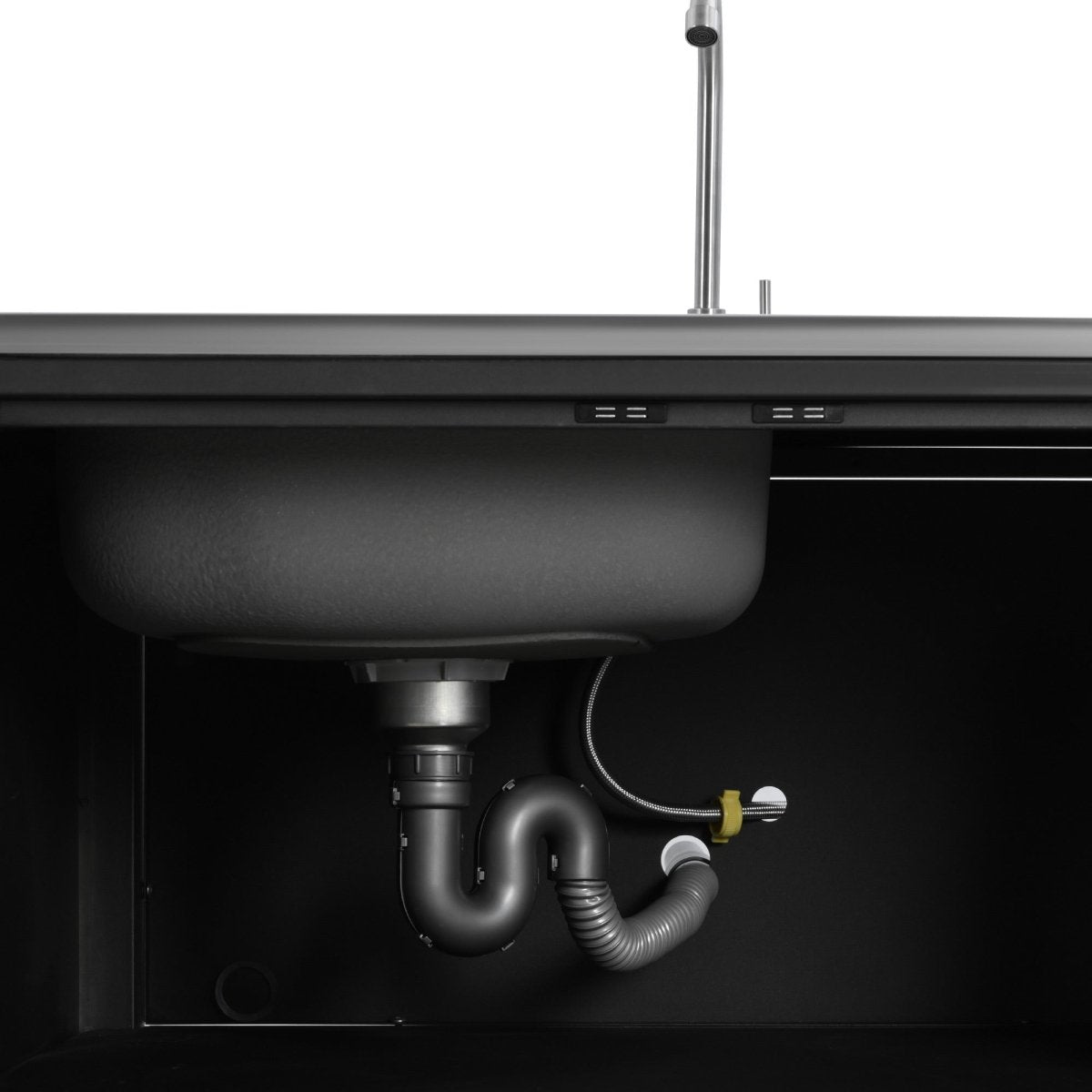 Outdoor Mobile Kitchen Sink Station | Stainless Steel with Storage Cabinet - HomeDIYer