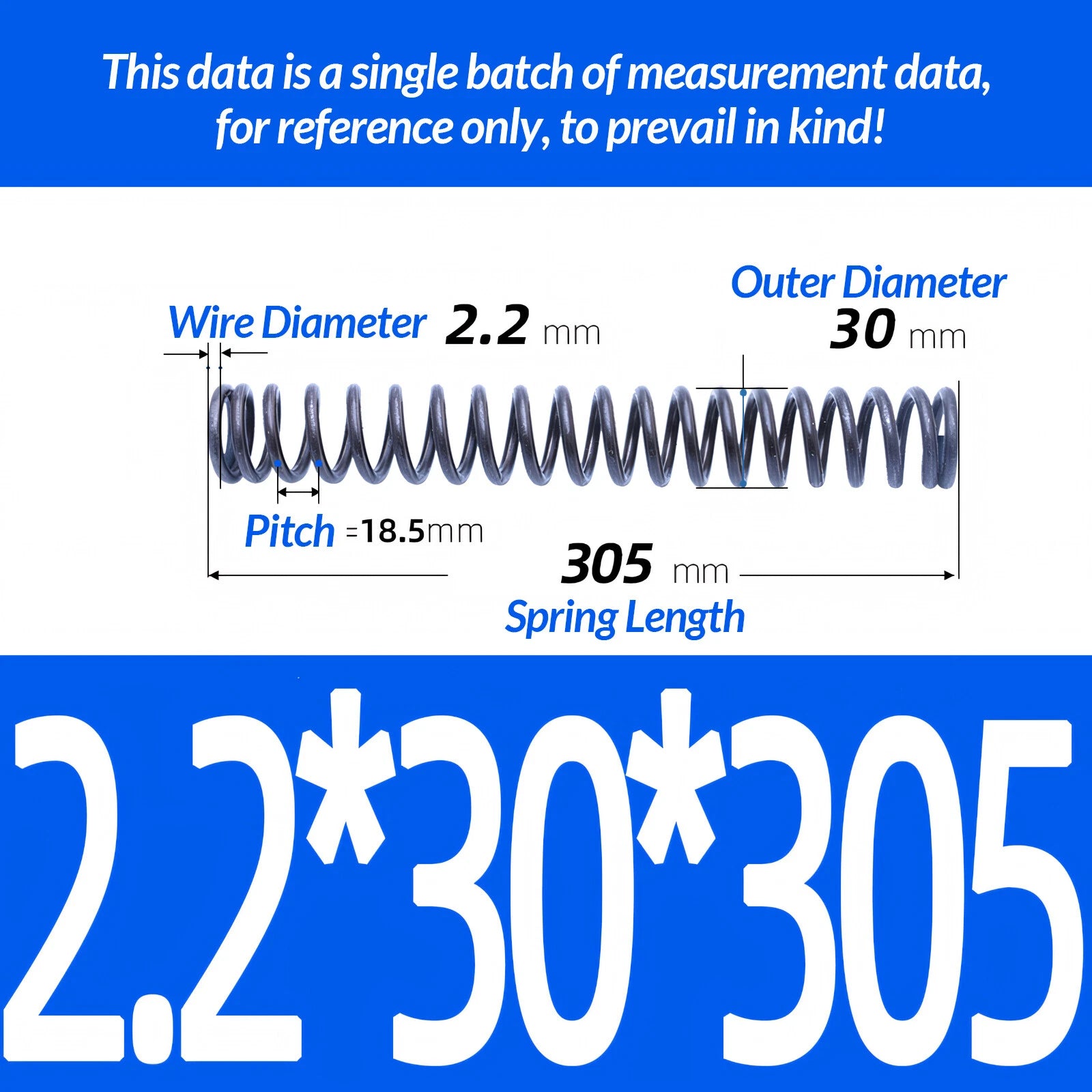 Length 305mm Compression Spring Pressure Springs OD 3-60mm Wire Dia 0.3mm-6.0mm