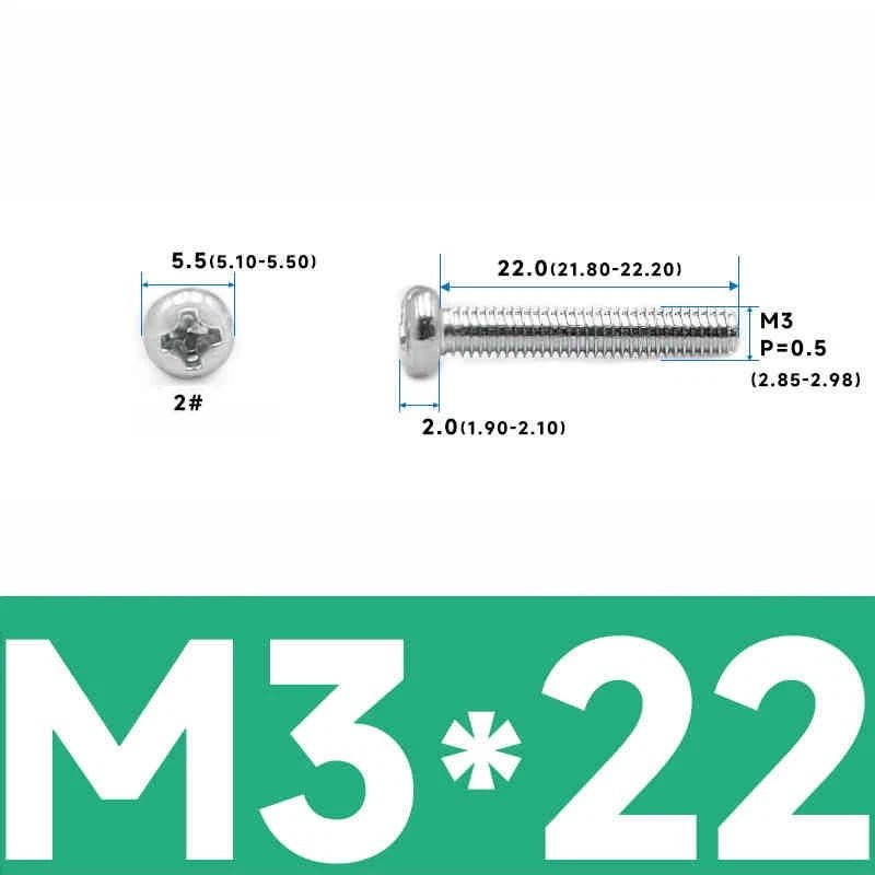 Phillips Pan Head Machine Screws – Carbon Steel M1 to M4, Multiple Lengths & Finishes - HomeDIYer