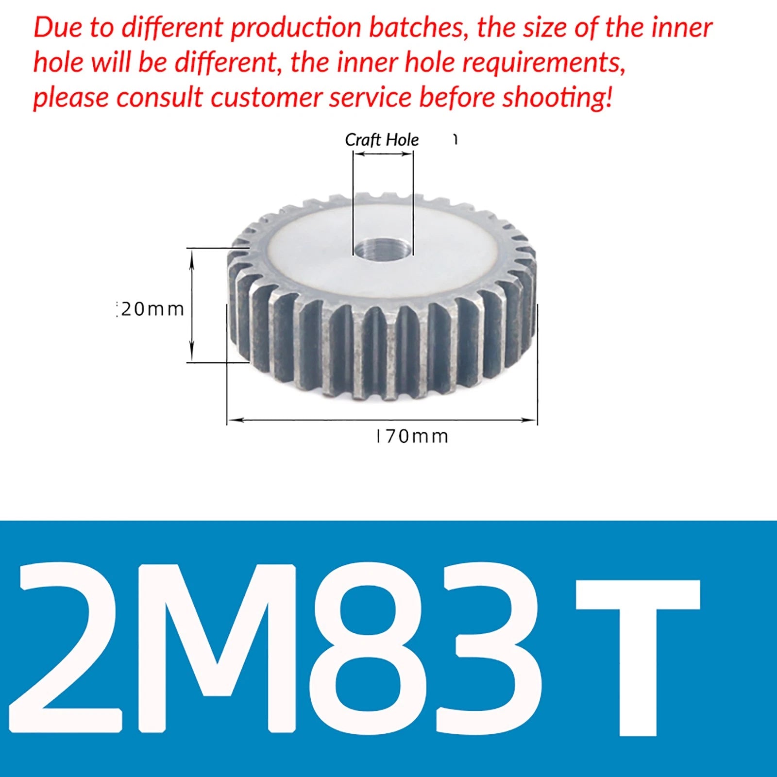 1/1.5/2 Mod 12T-150T Spur Gear 45# Steel Pinion Gear Thickn10-20mm Transmission